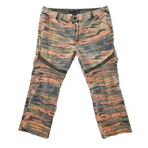 Rocawear Jeans Men's 42x32 Y2K Baggy Loose Green Orange Camo  Denim Classic Fit